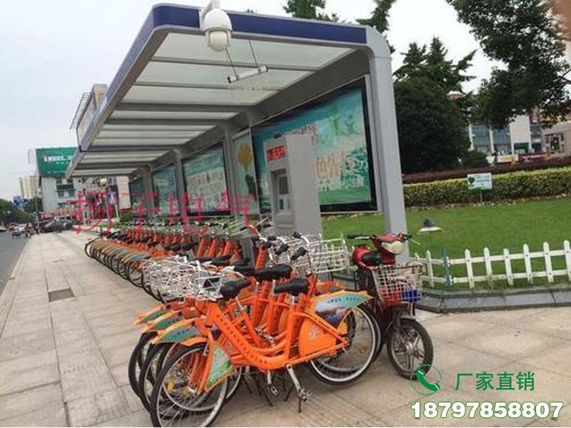 高唐县公交站点共享自行车棚