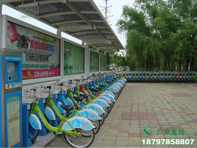 商河县城市中心智能共享单车候车棚